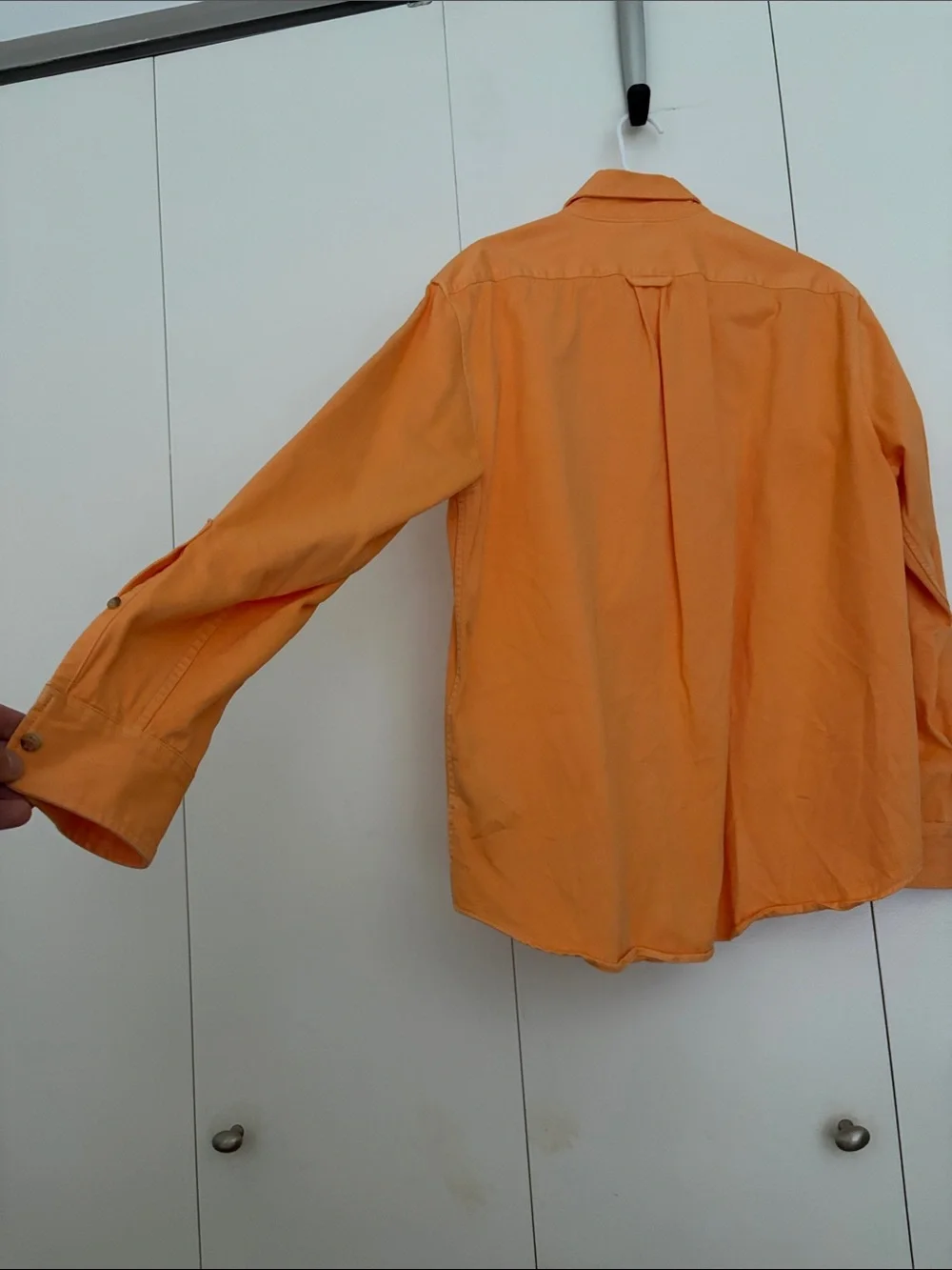 J. Crew Men's Solid Orange Long-Sleeve Button-Down Shirt